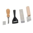 thumbnail image 1 of Leather Working Tool, Small Portable Curved Handle Metal Leather Skiver Set Incisive With 3 Blades For Home, 1 of 8