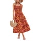 thumbnail image 2 of VISgogo - Vestido sin mangas para mujer, color sólido/estampado, busto fruncido, escote cuadrado, espalda abierta VISgogo  moda, 2 of 6