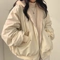 thumbnail image 1 of Chaqueta de algodón con capucha para mujer, abrigo de terciopelo grueso de estilo coreano, ropa de lana de cordero, Invierno, 1 of 3