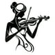 thumbnail image 4 of Silueta femenina de violinista, arte para colgar en la pared, artístico, decorativo, multifuncional, 26 x 30 cm, para salón, elegante, resistente,, 4 of 8