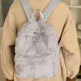 thumbnail image 6 of Jiibva Plush Backpack for Woman Lightweight Fluffy Casual Travel Rucksack Cute Handbag for Daypacks Travel, 6 of 7