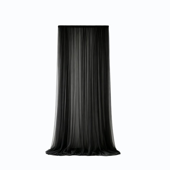 Outdoor Curtains, Sheer Curtain Panel for Patio Gazebo Porch, Mosquito Net Mesh Drape, Weather Resistant Polyester Light Filtering Privacy Curtain for Indoor Window, 118 X 29.5 Inches