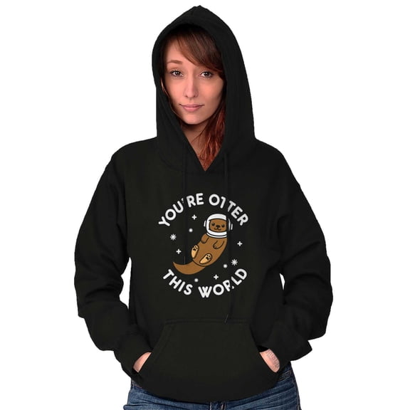 Otter This World Adorable Animal Hoodie Sweatshirt Women Men Brisco Brands S