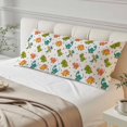 thumbnail image 4 of Dinosaurs Body Pillow Covers 20"x60", Green Orange Blue Cartoon Dinosaurs Soft Brushed Microfiber Breathable Throw Pillow Covers, Pillowcase with Zipper for Couch Sofa Bedroom Living Room, 4 of 9