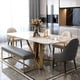 thumbnail image 4 of Light Luxury Dining Table Modern Minimalist Nordic Wall Rectangular Table Desk Center Salon Mesa De Jantar Home Furniture GM My Lux Decor Round, 4 of 16
