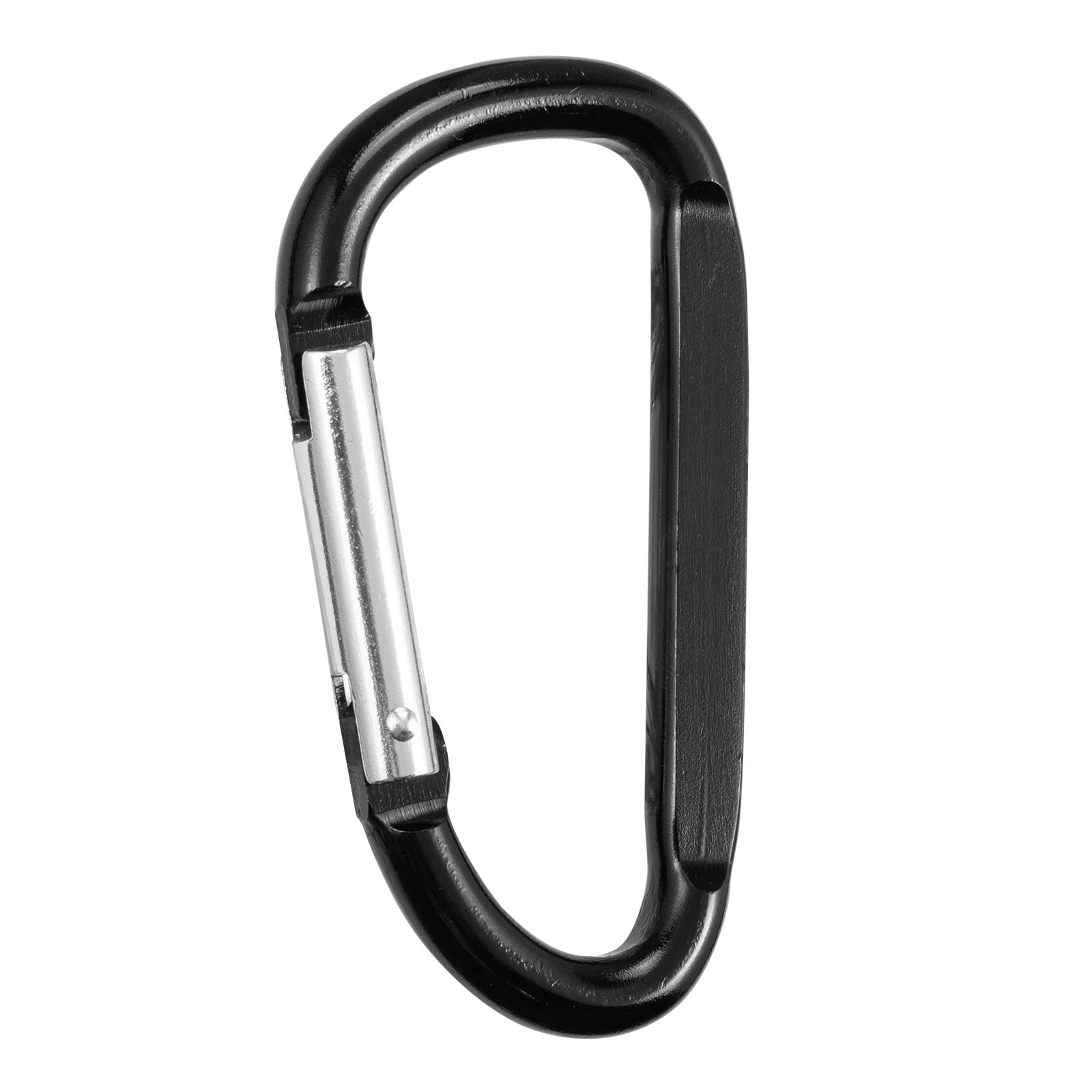 10-Pack Aluminum D-Ring Carabiner Keychains with 20 Keyrings, 166LBS Aircraft Grade Anodized Clip, Lightweight Spring Snap Hook for Backpack Camping