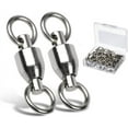 thumbnail image 1 of czcpp-Fishing Swivels Ball Bearing Connector High Strength Stainless Steel Solid Welded Rings Barrel Swivels Saltwater Freshwater Fishing, 1 of 4