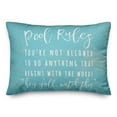 thumbnail image 2 of Creative Products Pool Rules Waves 14x20 Spun Poly Pillow, 2 of 3