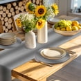 thumbnail image 4 of Gray Ombre Round 15 Inch Placemats Set of 2, Modern Abstract Art Farmhouse Gradient HeatResistant Non Slip Place Mats for Dining Table, Wipeable Braided Kitchen Table Mats for Housewarming, 4 of 9