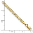 thumbnail image 2 of Auriga Fine Jewelry 14k Tri-tone Gold 3.2mm Pav‚ 7" Valentino Chain Bracelet for Women, 2 of 4