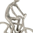 thumbnail image 5 of 10" Silver and Black Marble Aluminum Man on Bike Sculpture, 5 of 5