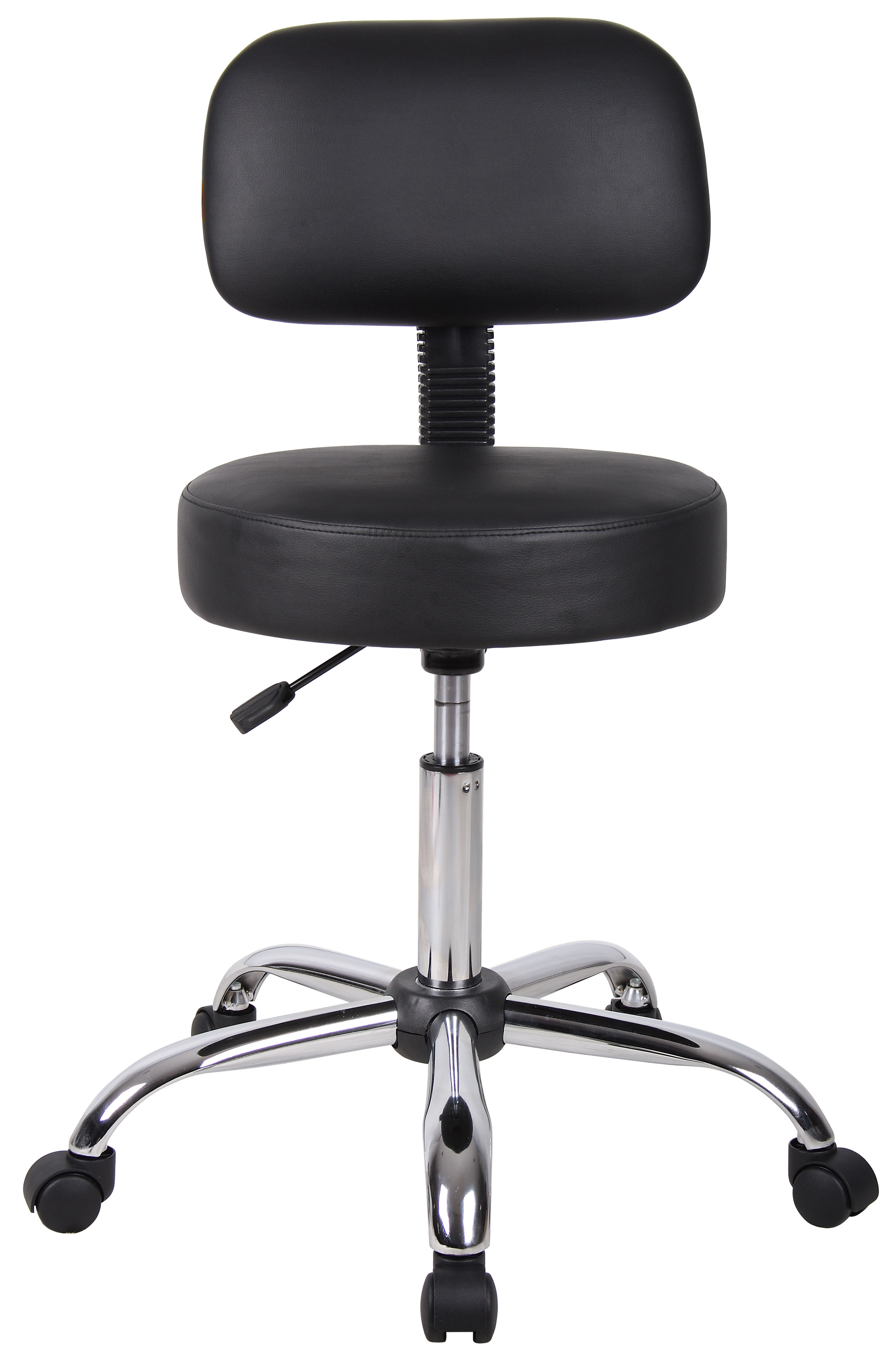 Boss Office & Home B245-BK Adjustable Medical Spa Rolling Desk Stool with Back, Black - image 3 of 7