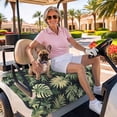 thumbnail image 3 of Golf Cart Seat Covers for 2 Seater,Palm Tree Leaves Soft Microfiber Cart Seat Towel Blanket,Summer Tropical Green Botanical Absorbent Breathable Non Slip Bench Seats Protector for Golf Course 51"x31", 3 of 9