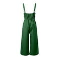 thumbnail image 5 of Riforla Summer Sling V Neck Hollow Pleated High Waist Wide Leg Ladies Jumpsuit Casual Jumpsuits for Women Summer Green XL, 5 of 5