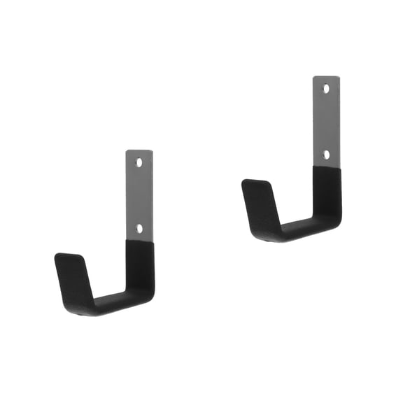 WORGEOUS 2-Pack Heavy Duty Metal Wall Hooks with Screws, Garage and Wall Mount Storage Hooks for Hanging Tools and Equipment