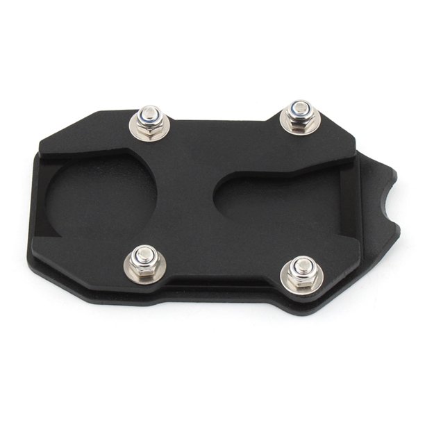 Almohadilla para pata de cabra de motocicleta, pilar lateral, asiento agrandado, fácil instalación, parte alta negro