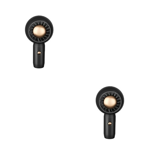 Naiovety Ventilador de mano Ventiladores de aire eléctricos portátiles ajustables para estudiantes Refrigeración informal al aire libre de Negro 2Conjunto