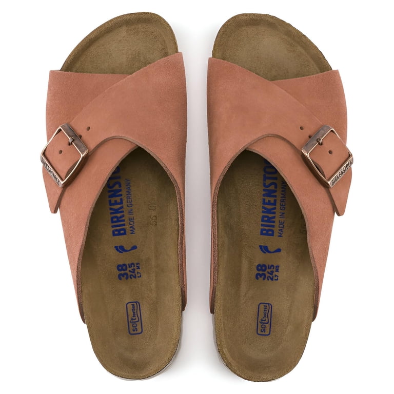 BIRKENSTOCK Arosa Soft Footbed Suede Leather Sandal Slide