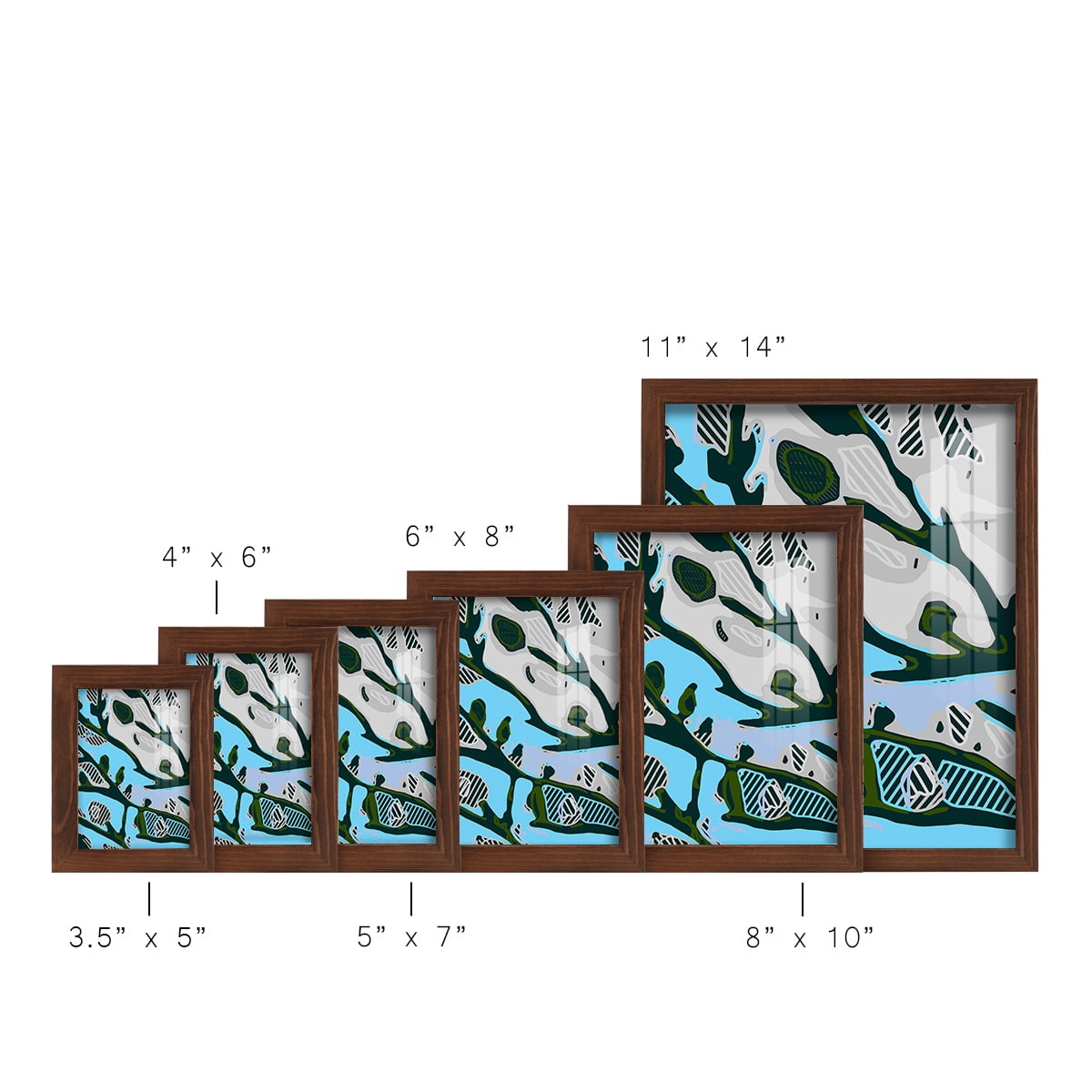 Abstract Tree Limbs I -Framed Print w/glass-Chestnut