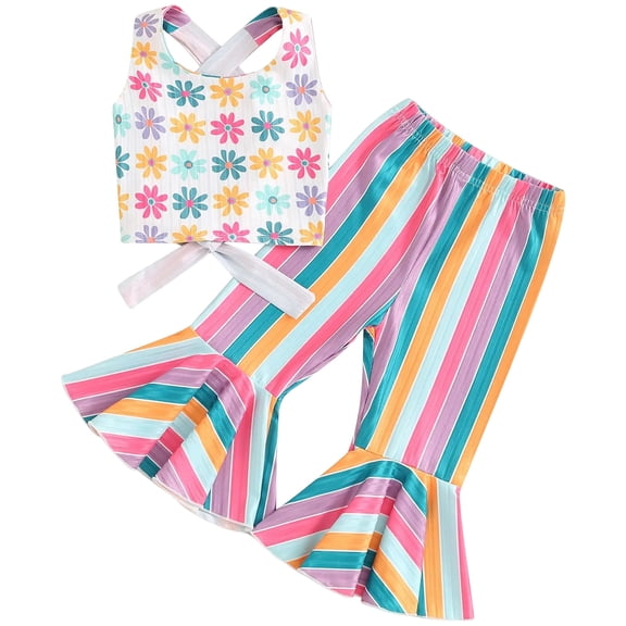 Girls Summer Outfits Toddler Baby Girls Short Sets 2 Piece Clothing Set Flutter Sleeve Shirt and Short 2-7 Years Girls Summer Set 1-5 Years,18-24 Months