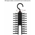 thumbnail image 4 of Belt Tie Rack Black Adjustable Tie Hanger 360 Degree Rotation Bow Tie Rack Hanger Belt Scarves Hook Hanger Organizer Non-Slip Clips Holder 11.4 * 5.1in, 4 of 8