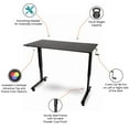 thumbnail image 5 of Stand Up Desk Store Crank Adjustable Height Rolling Standing Desk (Black Frame/Matte Black Top, 60" Wide), 5 of 5