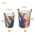 thumbnail image 2 of Lsque Sunshine Winged Rabbit pattern Laundry Hamper Basket, Tall Woven Rope Hamper Basket for Clothes, Lightweight Storage Basket, Collapsible Waterproof-Small, 2 of 8