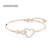 FINEYDOG Swarovski -Infinity Heart Jewelry Collection Bracelets Rose Gold & Rhodium Tone Finish