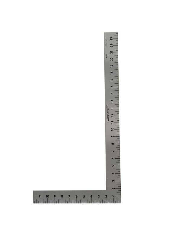Fairgate 12" X 6" Half-Size L-Square Ruler #50-147 - Made in USA