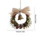 thumbnail image 3 of Adornos navideños, 1 colgante navideño con forma de campana y flor para puerta, con forma de piña y piña, para decorar el árbol de Navidad., 3 of 6