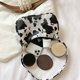 thumbnail image 5 of Bolso de mano con estampado de puntos de vaca para mujer, bolso de hombro pequeño para axilas (blanco), 5 of 9