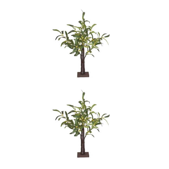 Wweixi Easy-To- Night Light Eye-Caring Light Long Lifespan Bonsai Tree Lamp LED Tree Lamp Elegant warm white 55CM 2Set