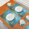 thumbnail image 3 of Wobogo Cute Manatee Placemats Coasters Set of 1 Heat-resistant Non-slip Easy to Clean Square Dinner Plate Mat, 3 of 8