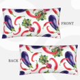 purple Eggplant red chili King Pillow Cases Standard Size 20x36in