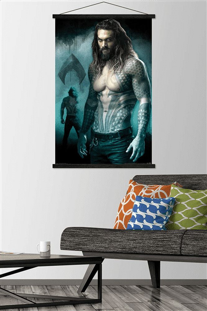 DC Comics Movie - Justice League - King of Atlantis Wall Poster with Wooden Magnetic Frame, 22.375" x 34"