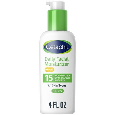 Cetaphil Daily Facial Moisturizer Lotion for Sensitive Skin Care, Broad Spectrum SPF 15, 4 fl oz
