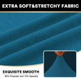 thumbnail image 4 of Funda de sofá elástica PrinceDeco de 3 piezas XL para sofá de dos plazas, color azul pavo real, 4 of 9