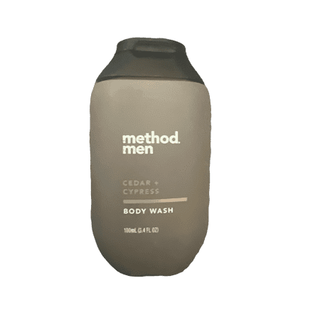 Method Men Cedar + Cypress Body Wash 3.4 Ounces Travel Size
