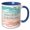 Blue/White, variant on 3drose, Pain Grows Strength Typography - Pastel Strokes Motivational Quote, 11oz Two-tone Green Mug