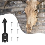 Fancyes Euro Deer Skull Mount Hanger Kit Shape Multipurpose Simple Assembly Head Sturdy Rust Resistant Display Bracket 6Pcs