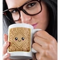 thumbnail image 2 of 3drose, Kawaii Happy Vanilla Custard Cream Cookie - Cute Smiling Foods - Creamy Cartoon Anime Biscuit, 11oz Mug, 2 of 6