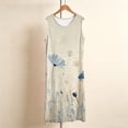 thumbnail image 4 of Yutgune Nightgowns for Women Floral Print Sleep Dress Sleeveless Soft Nightshirt Sleepshirt Sleepwear Lightweight Pajamas, 4 of 6