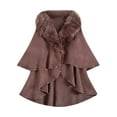 thumbnail image 1 of Lovzfmll Women's Cape Cardigan, Solid Color Shawl Collar Plus Size Loose Jacket Red, Free Size, 1 of 4