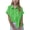 Green, variant on Linen Shirts for Girls Summer Spring Holiday Tops Casual Loose Fit Breathable Button Down Roll Up Sleeve top Girls Linen Blend Short Sleeve Shirt