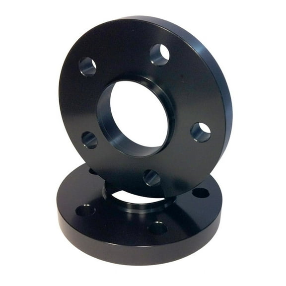 2 QTY 15mm 5x4.75" (5x120) Black Hub Centric Wheel Spacer Kit / Black Bolts Fits BMW