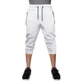 thumbnail image 2 of Ma Croix Mens Capri Fleece Joggers with Zipper Pockets Athletic Workout Casual Short Pants, 2 of 3