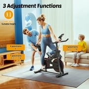 Naipo Exercise Bike Indoor Cycling Bike with 300lbs Big Seat Cushion for Home Cardio Leg Workout
