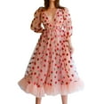 thumbnail image 5 of One opening Women's Fruit Patterns Long Dress, Slender Waist Loose Fit Dress, 5 of 5