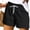Black, variant on Kojanyu Comfy Women's Casual Drawstring Roll Cuff Shorts, Multi Pocket Elastic Waist Summer Utility Shorts, Lightweight Polyester, Sizes S-XXL