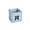 🍒 Blue_New#387, variant on Quilted Polka Dot Fabric Storage Bin with Bow and Heart Stitching, Foldable Small Organizer Cube for Desktop Cosmetics and Sundries, Multicolor